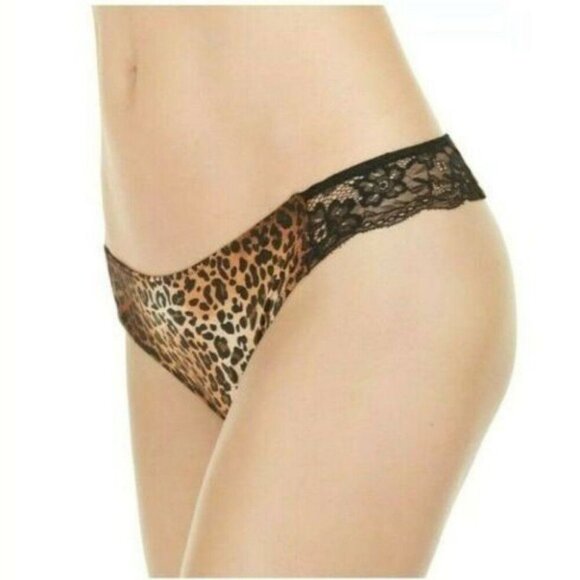 INC International Concepts Womens Thong Panty Leopard Animal Print Medium NEW - Picture 2 of 9